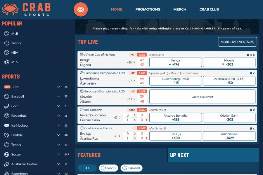 A New Sportsbook is Now Live in Maryland: Introducing Crab Sports